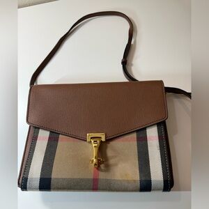 Burberry Brown and Tan Checkered Women's Bag